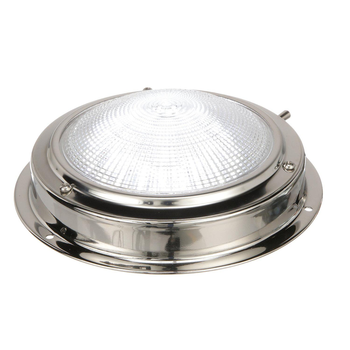 LED Surface-Mount Dome Light, Bright White, Stainless Steel Flange, 5 in. Dia