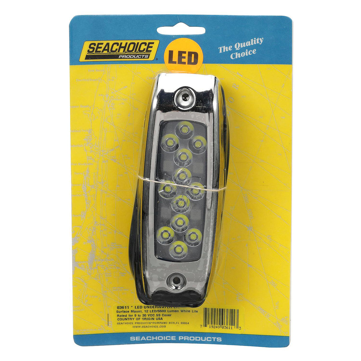 Water Dragon LED Underwater Light, 12 White LEDs, 5,500 Lumens
