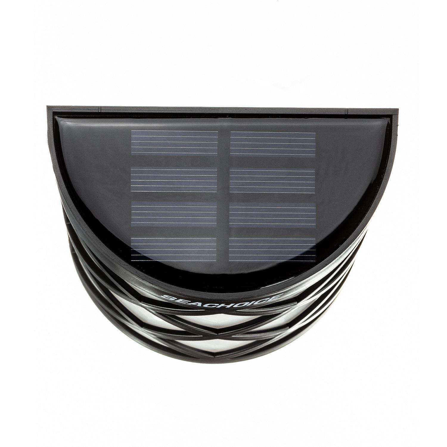 Solar Dock Light,Round LED, 4in x 4-3/8 in x 2in