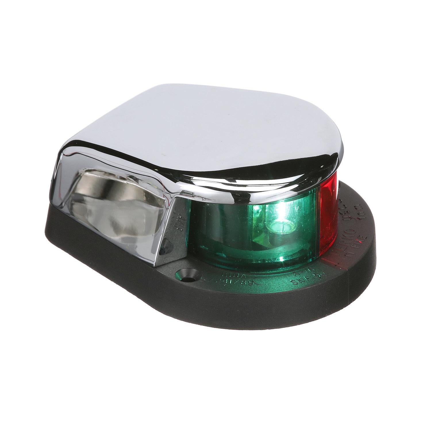 Bi-Color Bow Light, Horizontal Mount, Chrome Plated