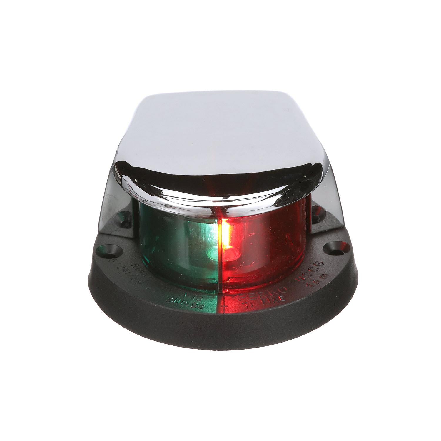 Bi-Color Bow Light, Horizontal Mount, Chrome Plated