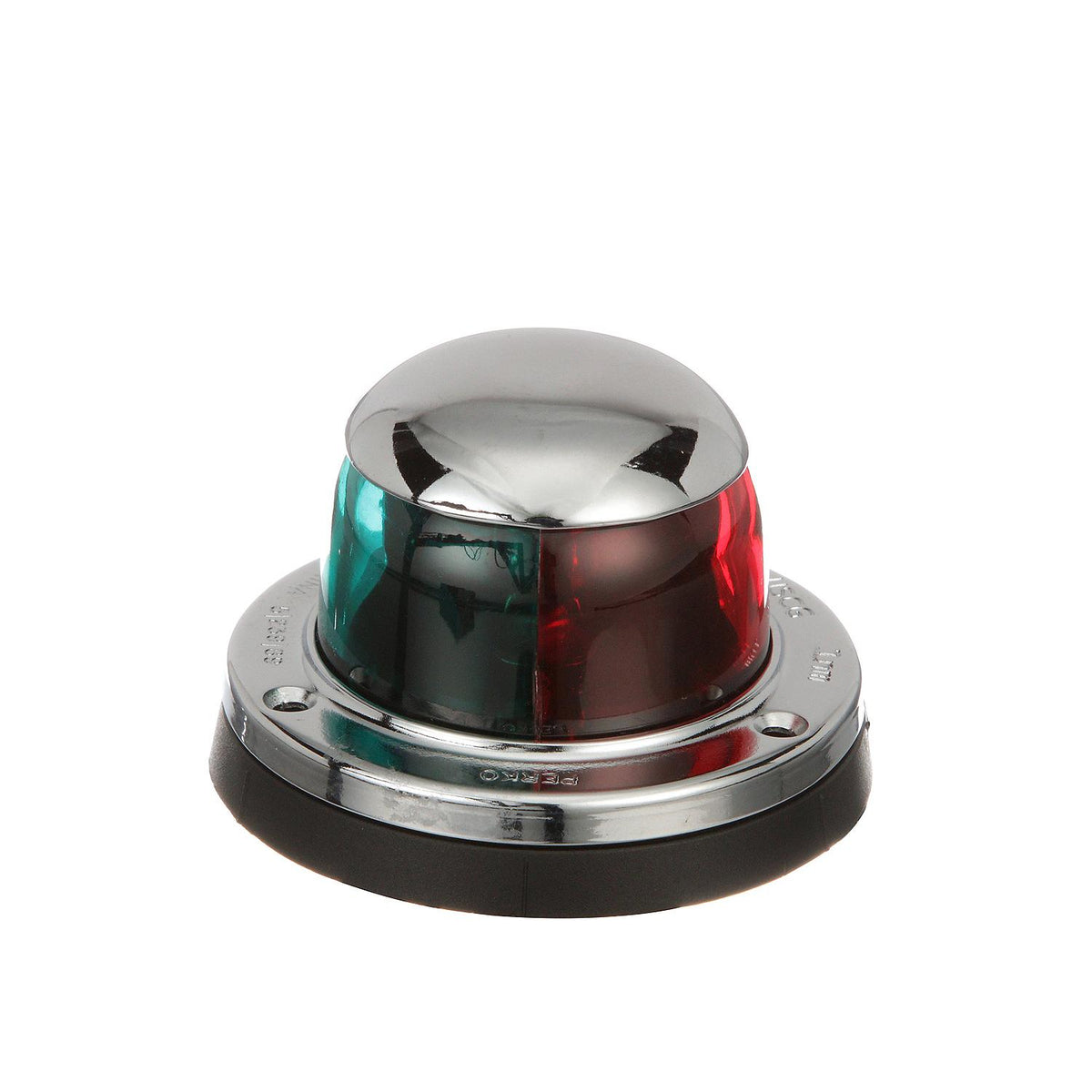 Round Bi-Color Bow Light, Horizontal Mount, Chrome/ Brass