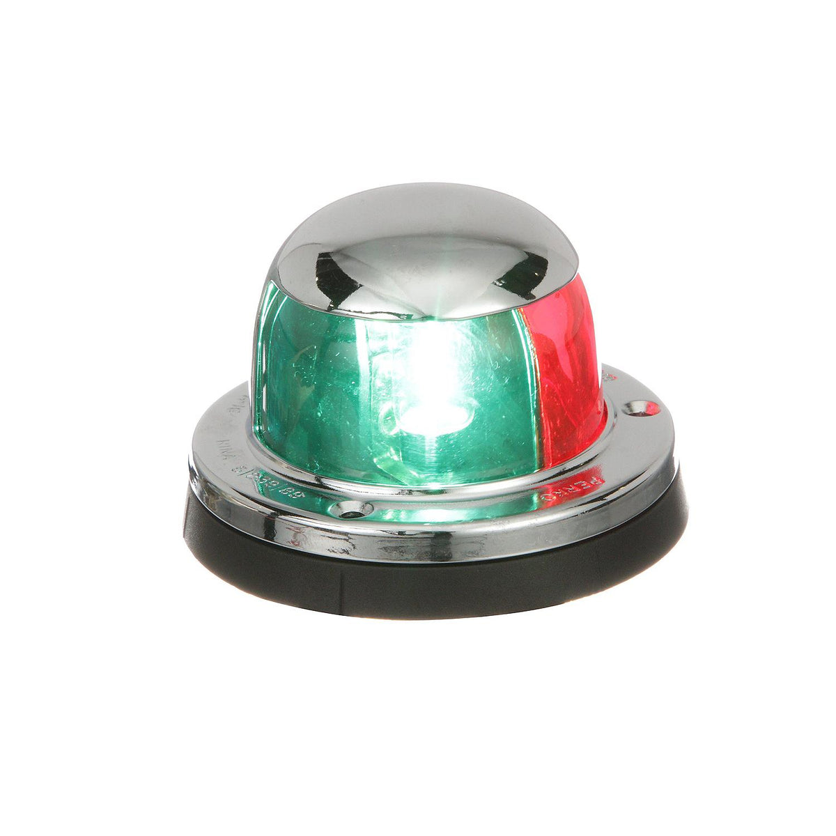 Round Bi-Color Bow Light, Horizontal Mount, Chrome/ Brass