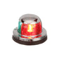 Round Bi-Color Bow Light, Horizontal Mount, Chrome/ Brass