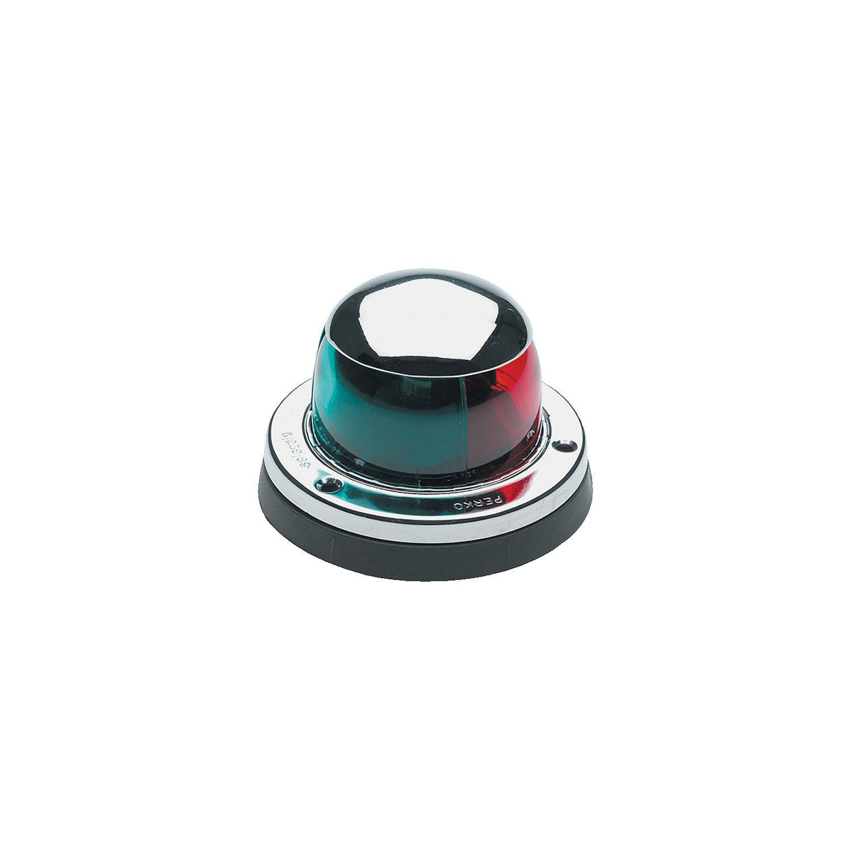 Round Bi-Color Bow Light, Horizontal Mount, Chrome/ Brass