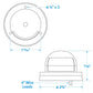 Round Bi-Color Bow Light, Horizontal Mount, Chrome/ Brass