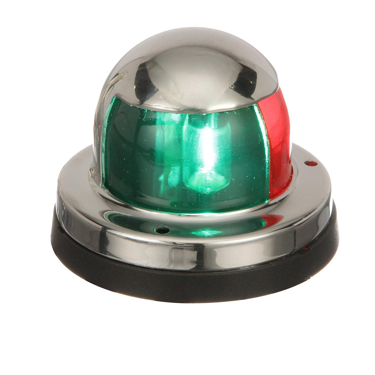 Round Bi-Color Bow Light, Horizontal Mount, Stainless Steel