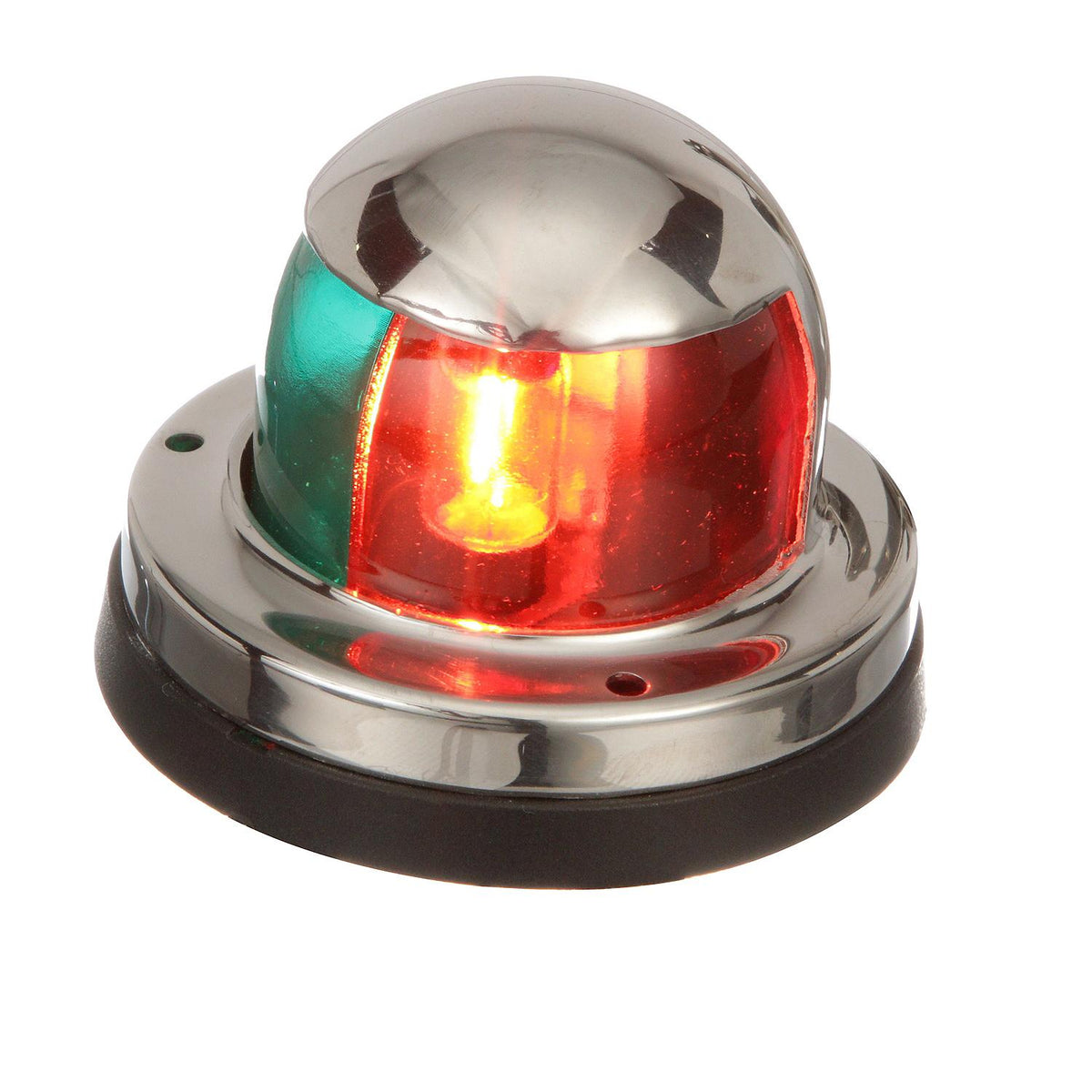 Round Bi-Color Bow Light, Horizontal Mount, Stainless Steel