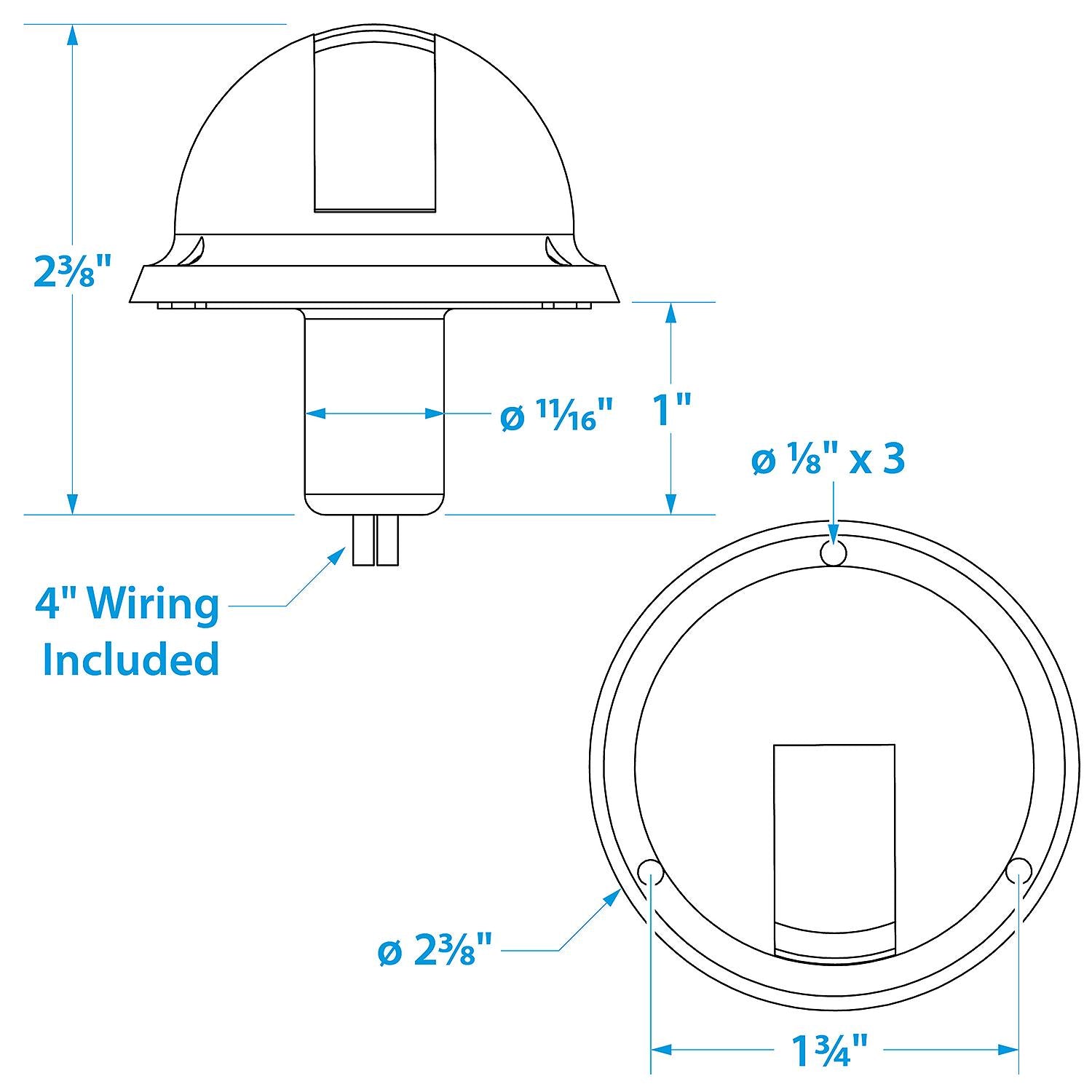 Side Lights, Port/ Starboard, Verticle Mount