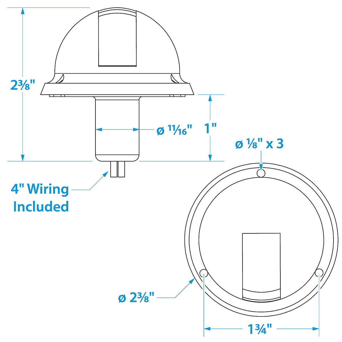Side Lights, Port/ Starboard, Verticle Mount