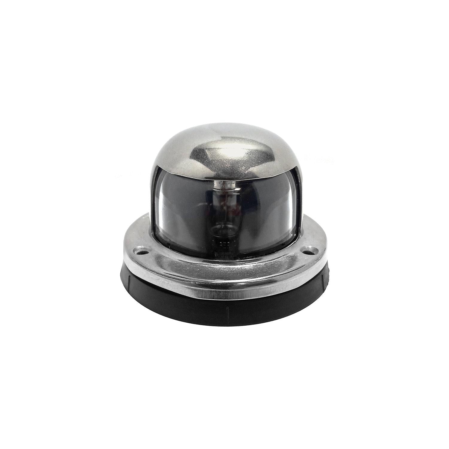 Stern Light, ChromePlated Brass, Clear Lens, Horizontal Mount