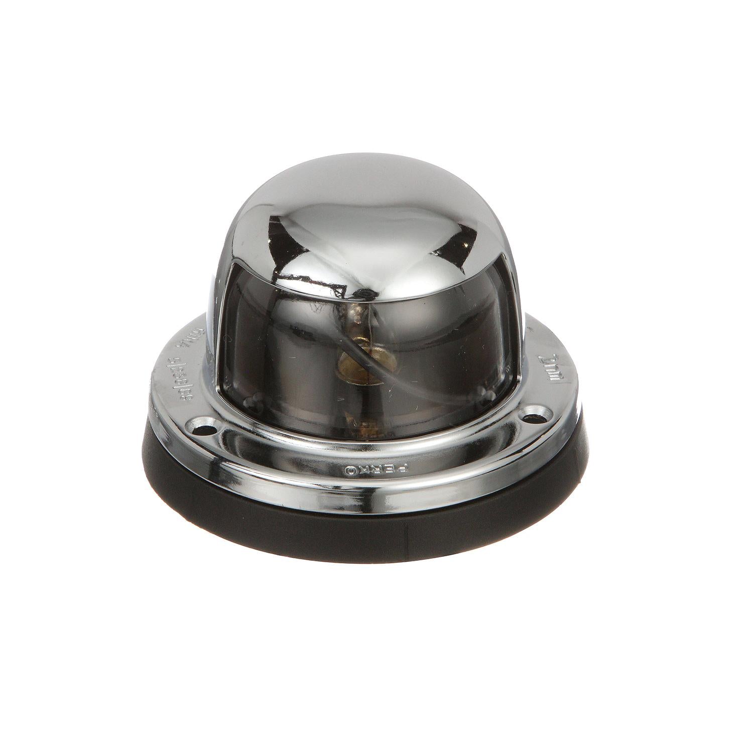 Stern Light, ChromePlated Brass, Clear Lens, Horizontal Mount