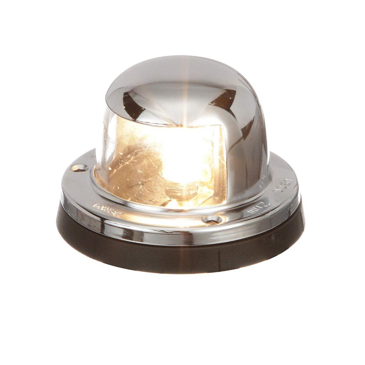 Stern Light, ChromePlated Brass, Clear Lens, Horizontal Mount