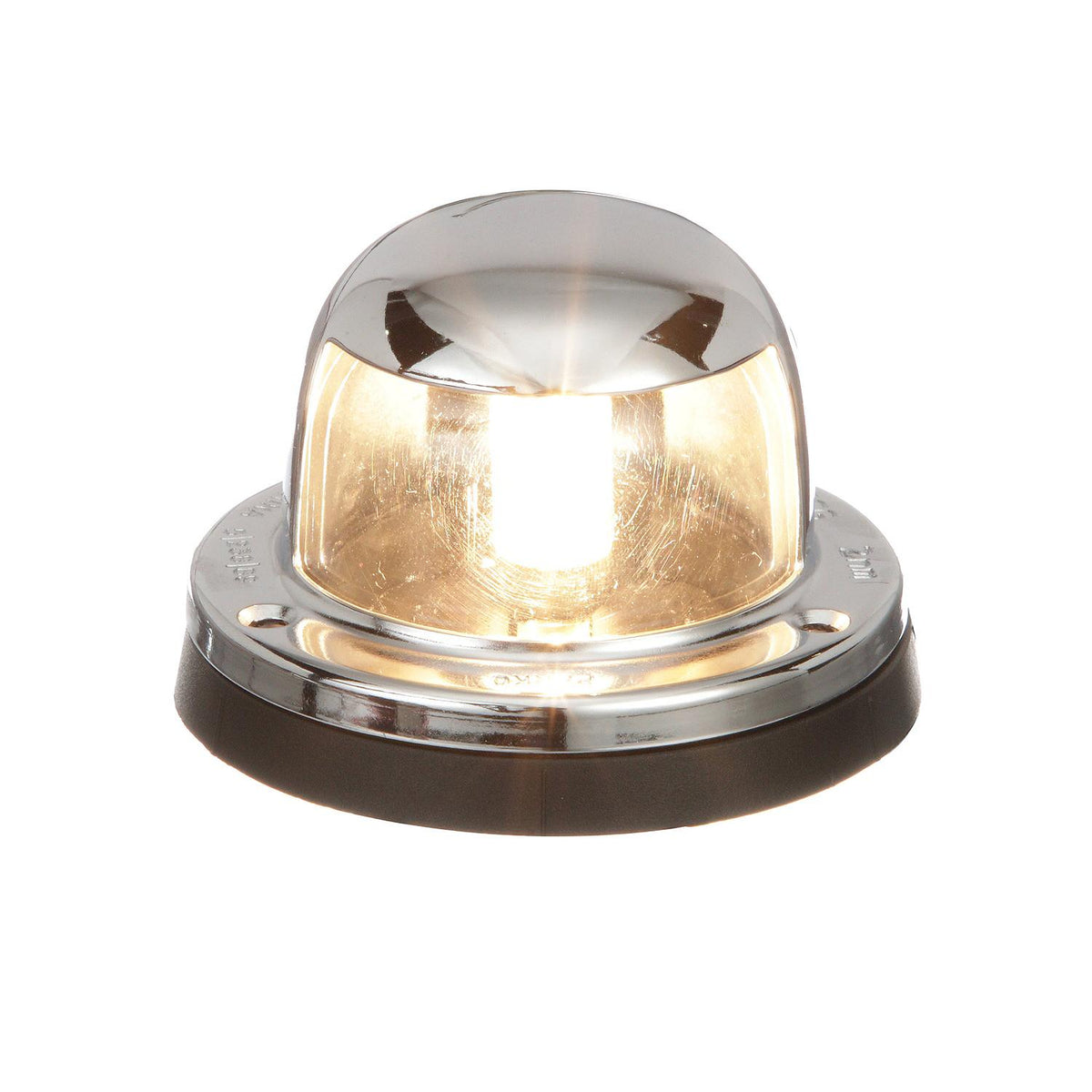 Stern Light, ChromePlated Brass, Clear Lens, Horizontal Mount