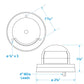Stern Light, ChromePlated Brass, Clear Lens, Horizontal Mount