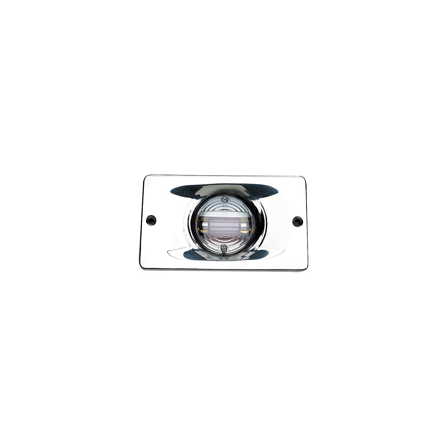 Transom Light w/ SS Flange, Rectangular/ Vertical Mount, 5-1/8in x 3-1/16in x 1in