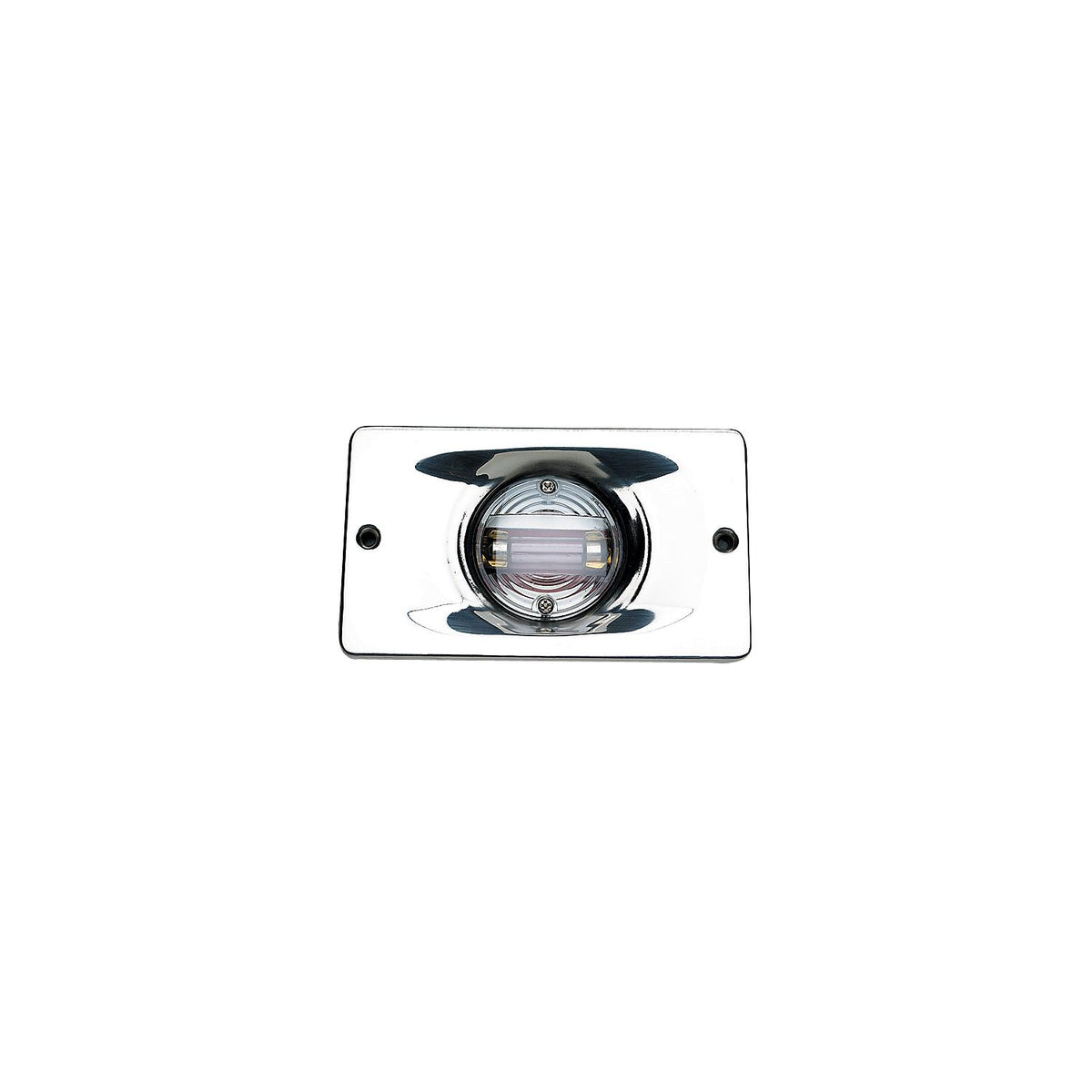 Transom Light w/ SS Flange, Rectangular/ Vertical Mount, 5-1/8in x 3-1/16in x 1in