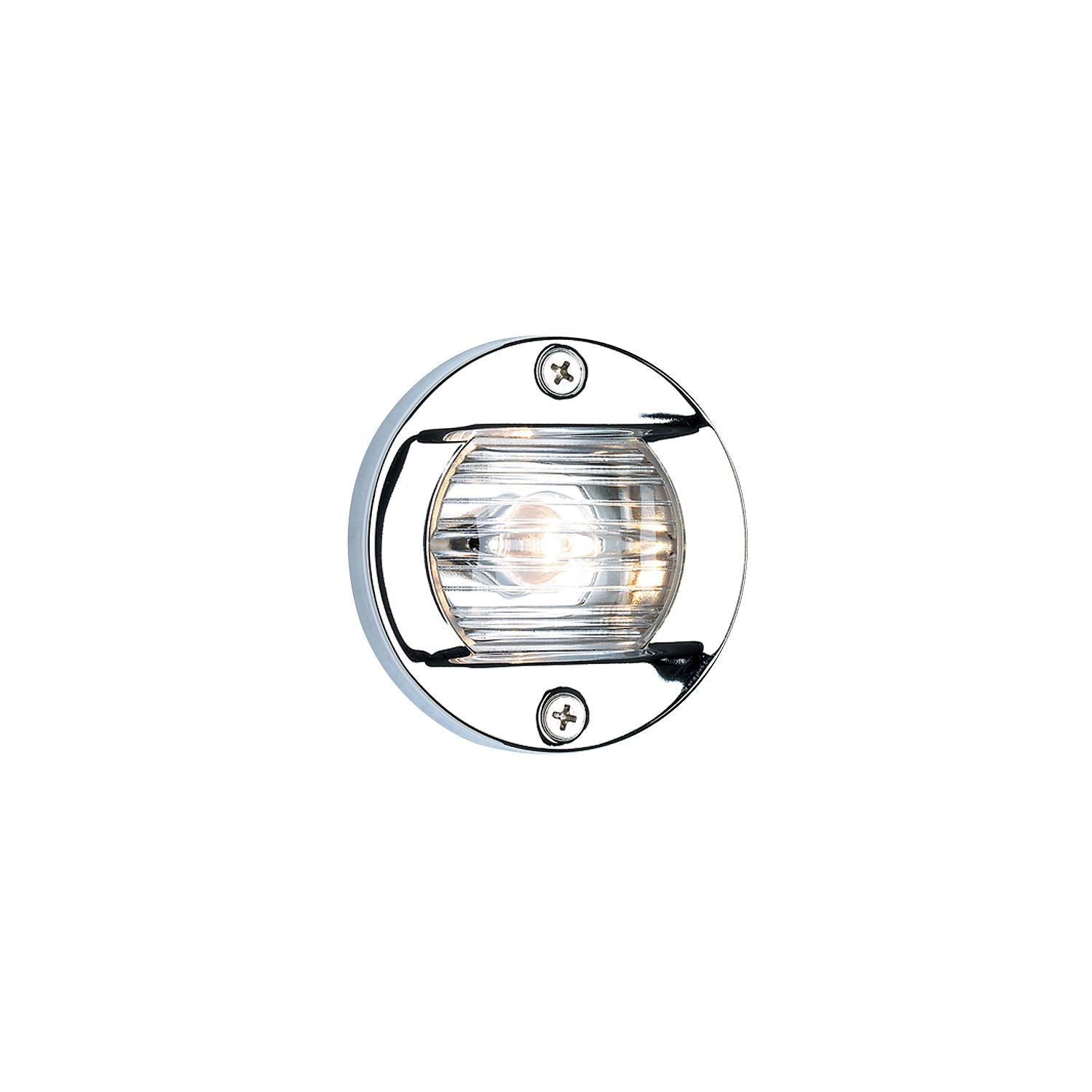 Transom Light w/ Stainless Steel Flange, Round/ Vertical Mount, 3in