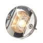 Transom Light w/ Stainless Steel Flange, Round/ Vertical Mount, 3in