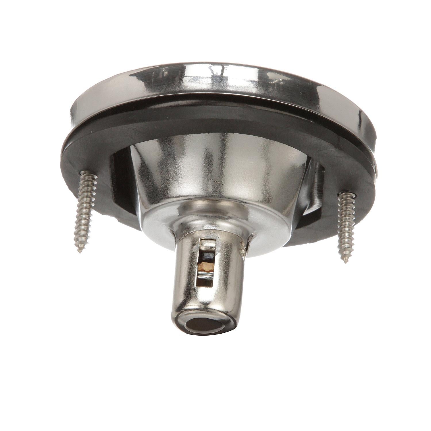 Transom Light w/ Stainless Steel Flange, Round/ Vertical Mount, 3in