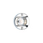 Transom Light w/ Stainless Steel Flange, Round/ Vertical Mount, 3in