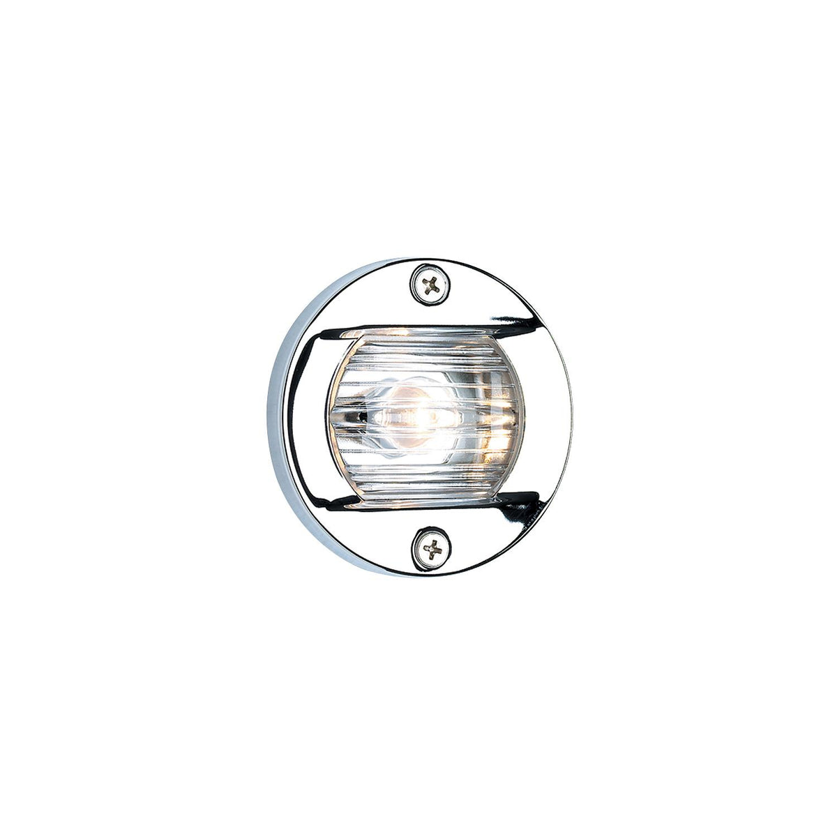 Transom Light w/ Stainless Steel Flange, Round/ Vertical Mount, 3in