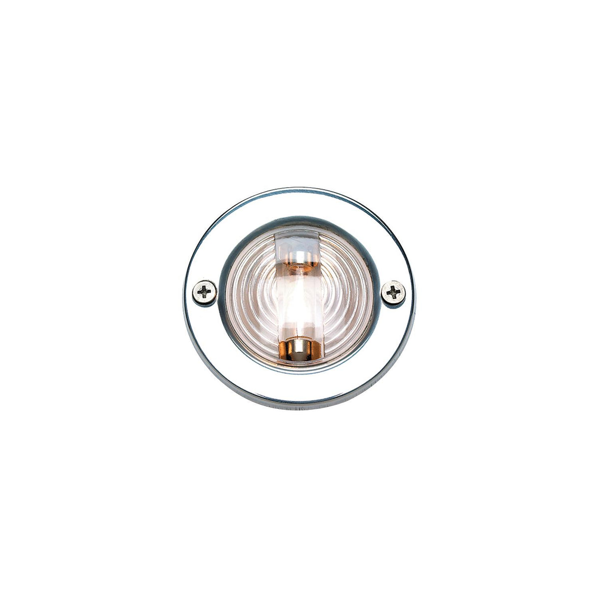 Transom Light 135º w/ Stainless Steel Flange, Round/ Vertical Mount, 3in
