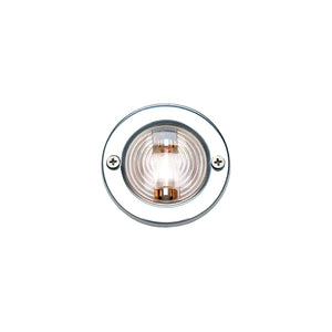 Transom Light 135º w/ Stainless Steel Flange, Round/ Vertical Mount, 3in