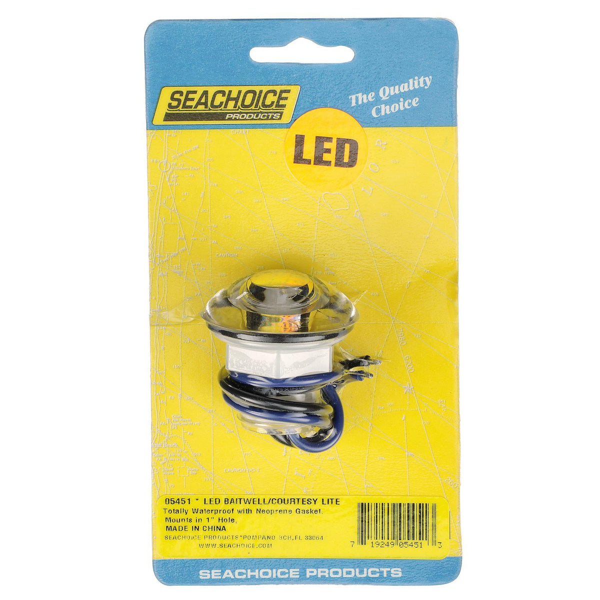 LED Baitwell Courtesy Light, Waterproof, 3-Element LED, 3/8in x 1-3/4in