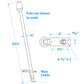 All-Round White Light w/  Base, Stow-A-Way, 24-1/8in
