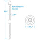 All-Round Spare White Pole, Aluminum, Stow-A-Way, 52-1/2 In.