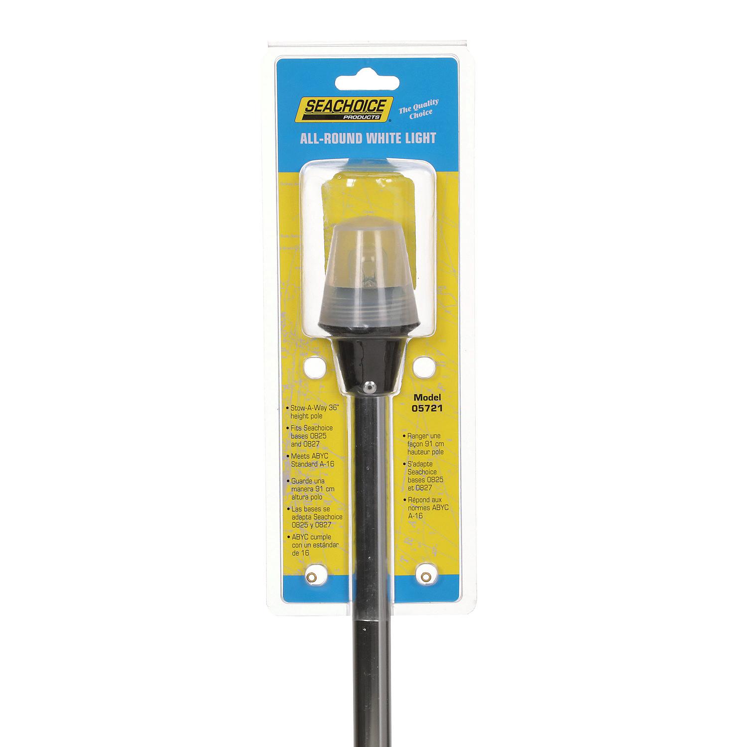 All-Round Spare White Pole, Aluminum, Stow-A-Way, 36 In.