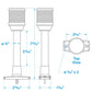 All-Round Fixed Vertical Mount Light,8 in. H