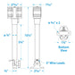 Fold-Down All-Around Masthead Light w/ Base, Vetical Mount, 10-1/4 in.