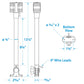 Deluxe Fold-Down All-Around Masthead Light w/ Base, Vertical V Type Mount, 12-5/8 in.