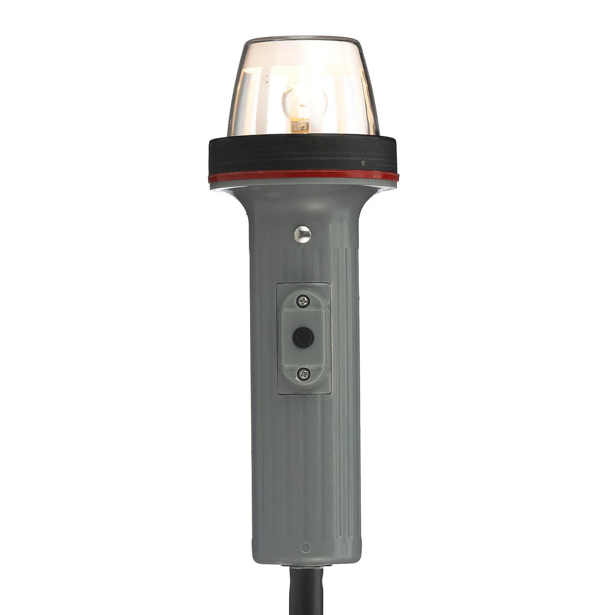 Portable Battery-Operated Nav Stern Light, Horizontal Clamp Mount, Grey, 24in