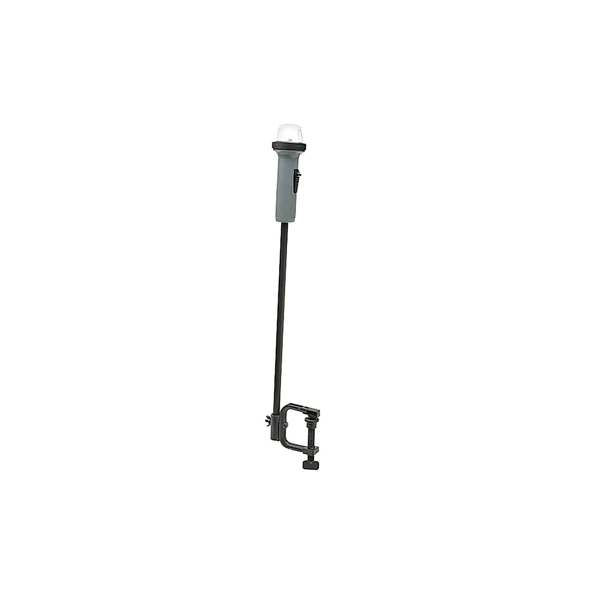 Portable Battery-Operated Nav Stern Light, Horizontal Clamp Mount, Grey, 24in