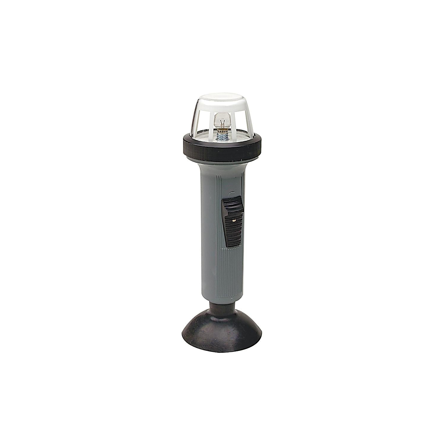 Portable Battery-Operated Nav Stern Light, Horizontal Suction Cup Mount, Grey