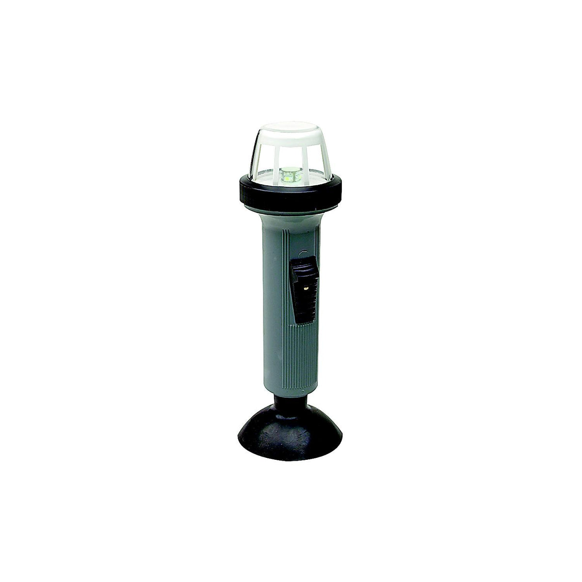 LED Portable Battery-Operated Nav Stern Light, Horizontal Suction Cup Mount, Grey