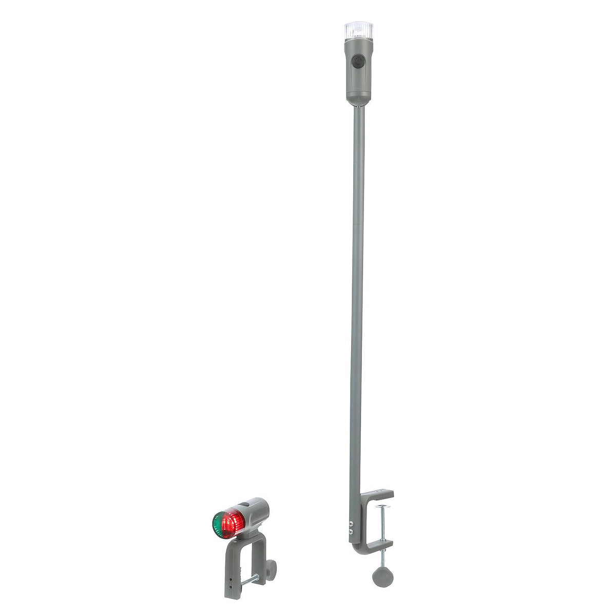 LED Portable Battery-Operated Nav Light Kit, Horizontal/ Verticle Clamp Mount, Grey