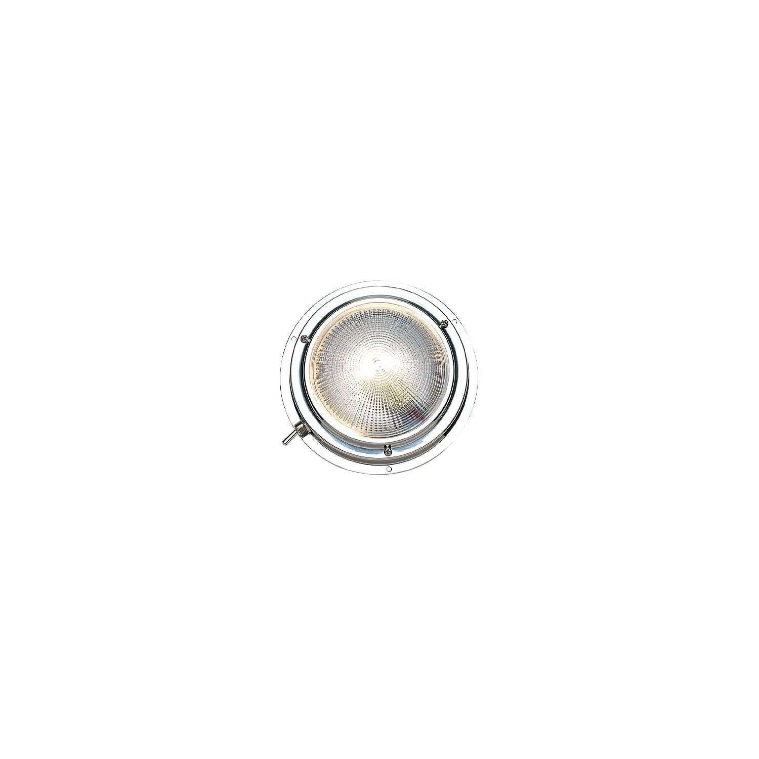 Polished Stainless Steel Bright White Dome Light, 5in