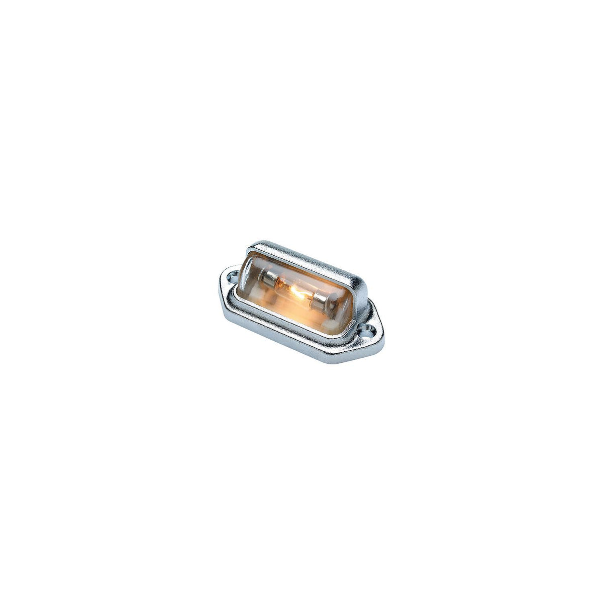 Compartment Light, Chrome Plated, Vertical Mount, 2-1/2in x 1-3/16in