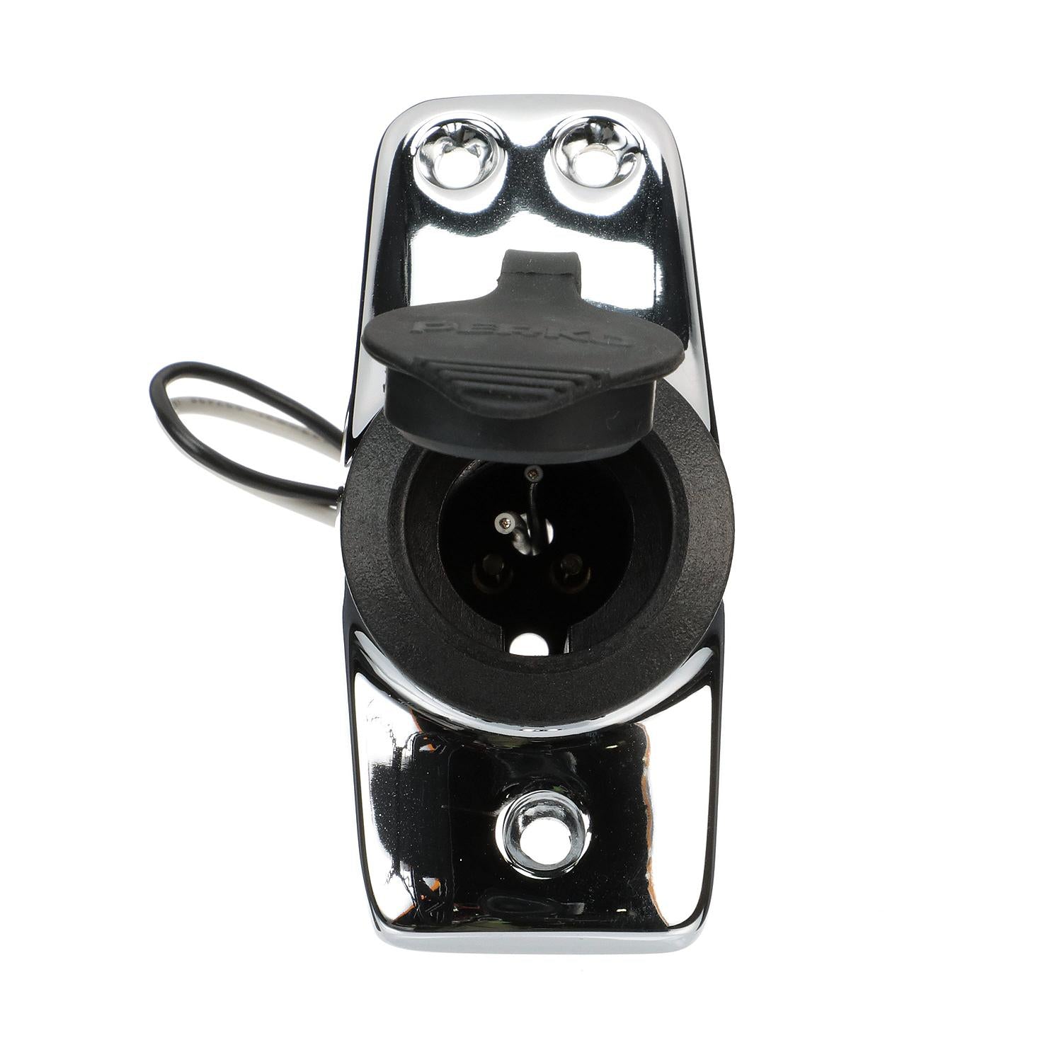 Spare Chrome-Plated Stern Light Base w/ Rubber Cover, Plug In Type