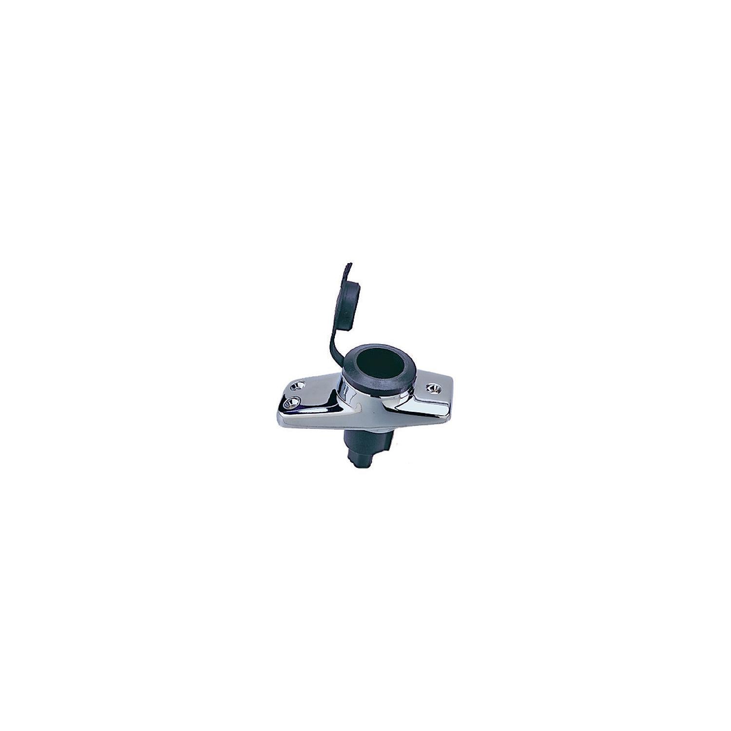 Spare Chrome Plated Stern Light Base w/ Rubber Cover, Plug In Type