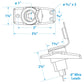 Spare Chrome-Plated Stern Light Base w/ Rubber Cover, Plug In Type
