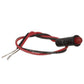 LED Red Indicator Light, 14V, 6 in. Lead Wires, 1/4 in. Light