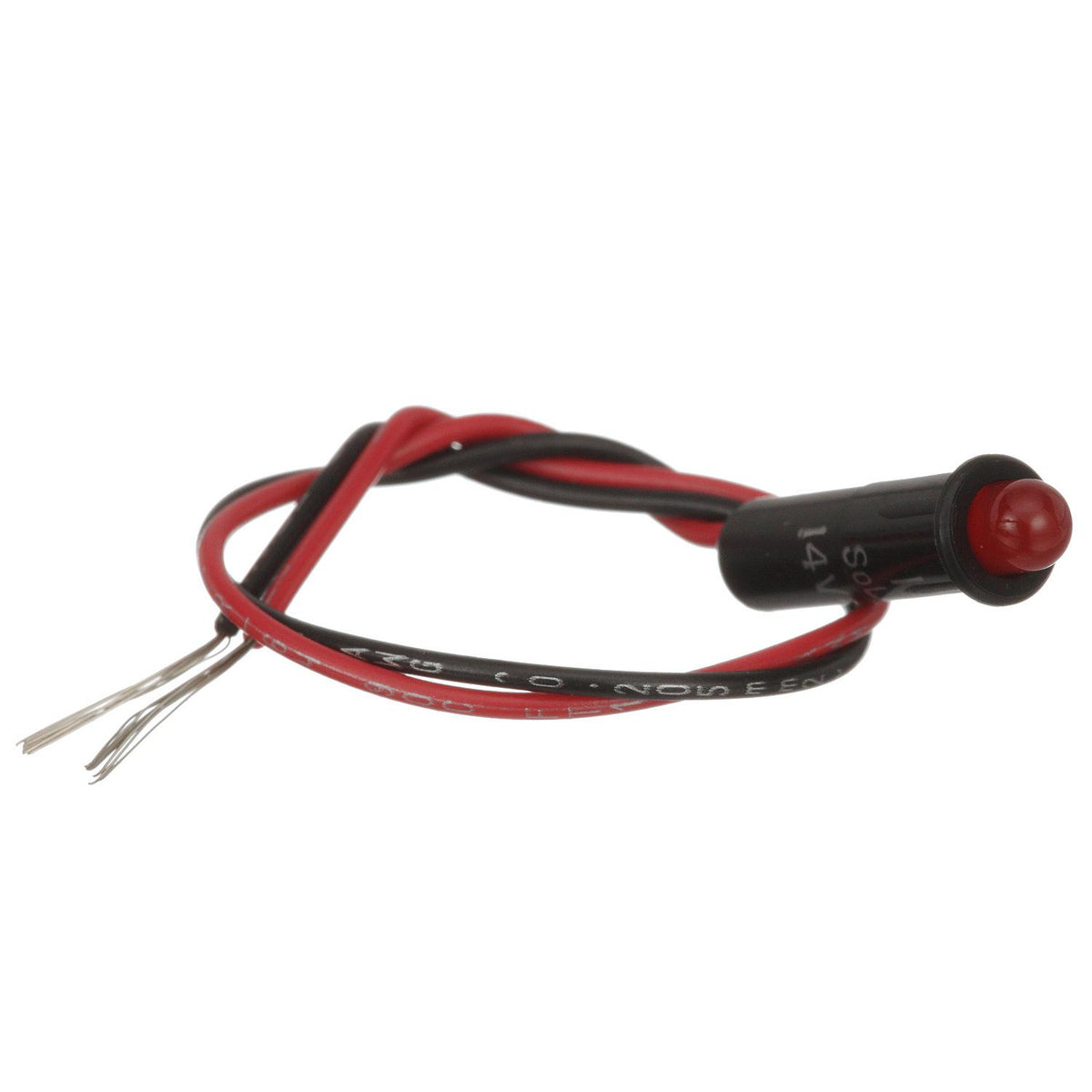 LED Red Indicator Light, 14V, 6 in. Lead Wires, 1/4 in. Light