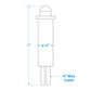 LED Red Indicator Light, 14V, 6 in. Lead Wires, 1/4 in. Light