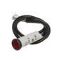 Incandescent Red Indicator Light, 14V, 6 in. Lead Wires, 5/16 in. Light