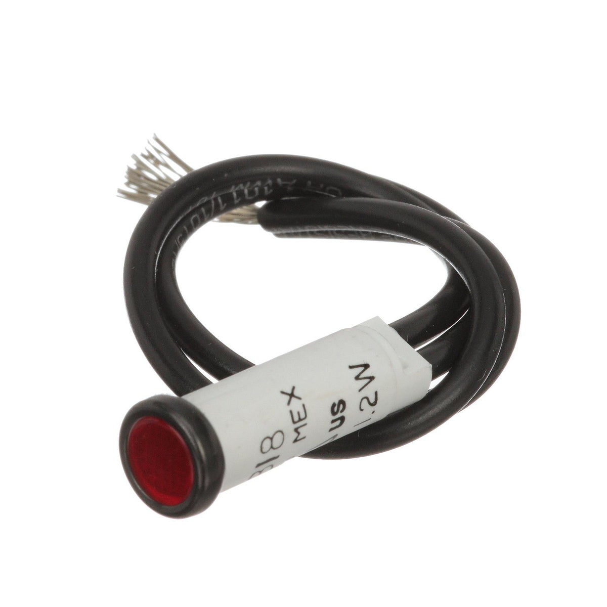 Incandescent Red Indicator Light, 14V, 6 in. Lead Wires, 5/16 in. Light